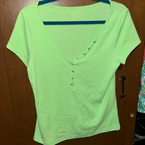 NEW LILLY PULITZER Dubner top lime zest women’s large